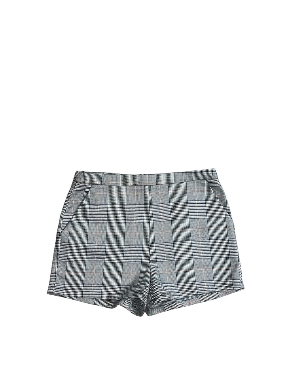 Plaid High-Waist Women’s Shorts - Gray Ivy & Main plaid shorts XS